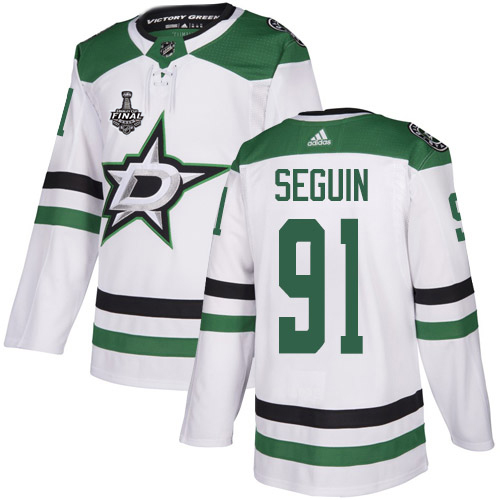 Adidas Men Dallas Stars #91 Tyler Seguin White Road Authentic 2020 Stanley Cup Final Stitched NHL Jersey